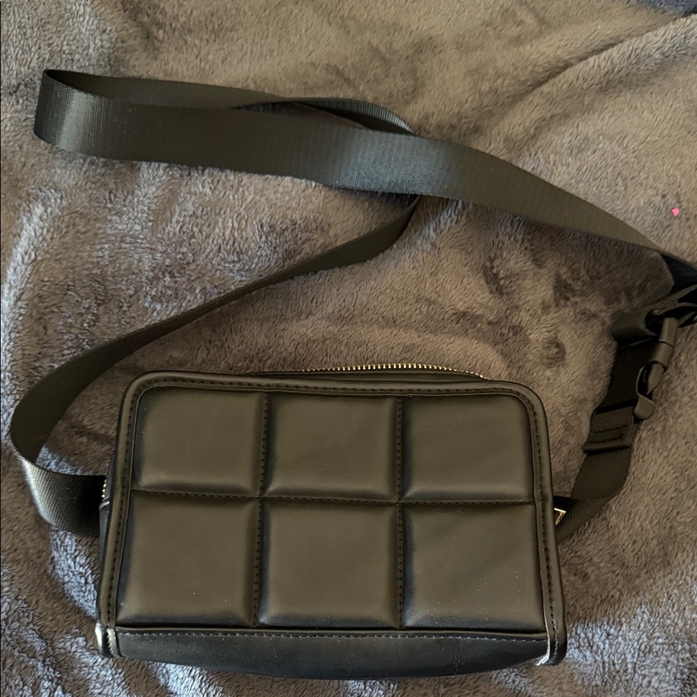Amanda Uprichard Black Quilted Crossbody Bag
